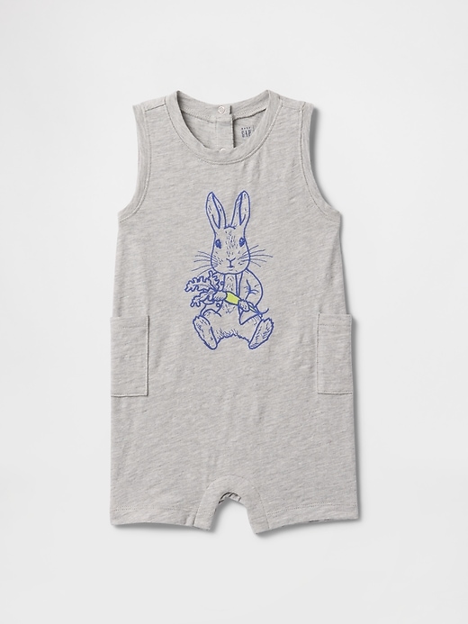 baby peter rabbit pocket shorty one-piece