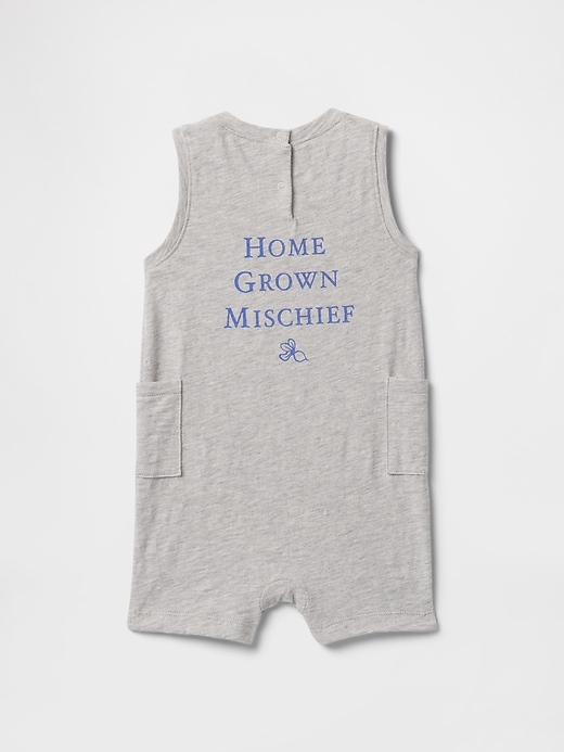 baby peter rabbit pocket shorty one-piece