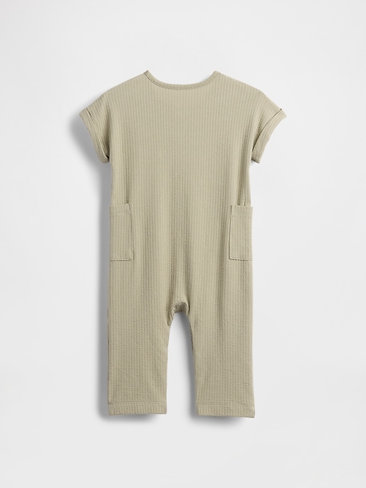 baby seersucker henley costume intero senza piedi