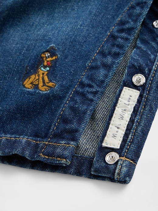 salopette in denim per neonati gap × disney