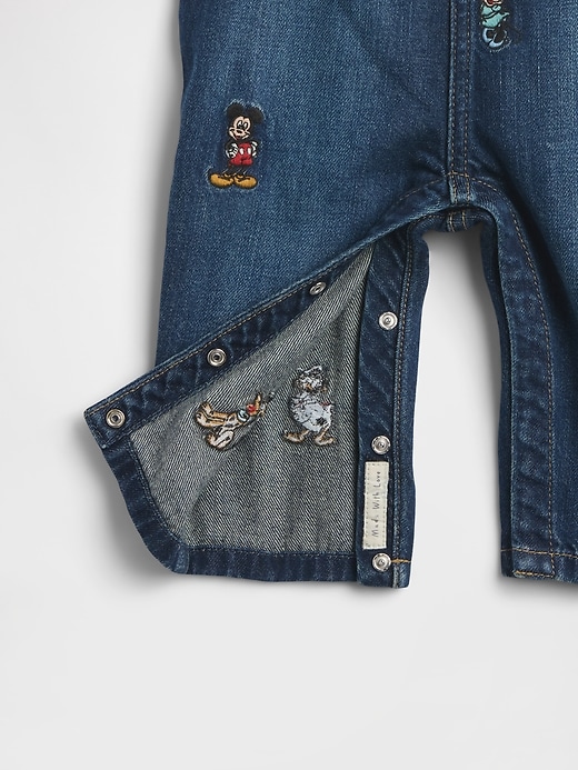 salopette in denim per neonati gap × disney