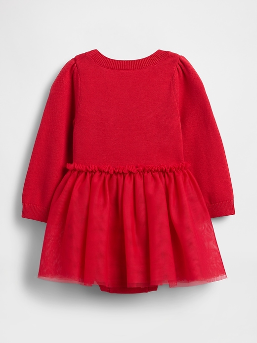 completo vestito body maglione tulle per neonato
