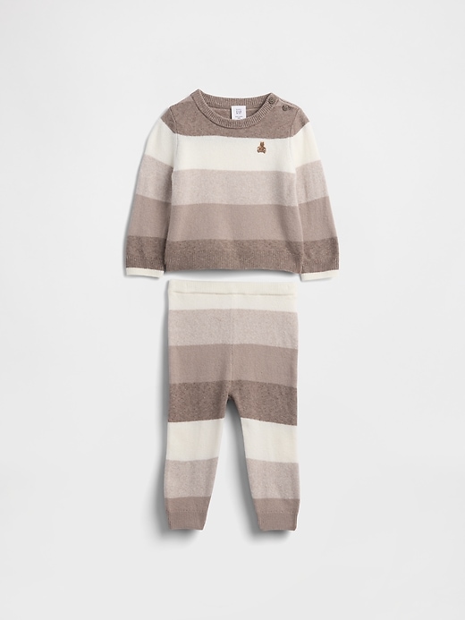 completo maglione a righe baby cashsoft
