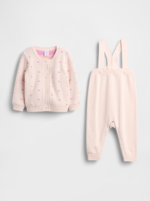 completo cardigan e maglione per neonato