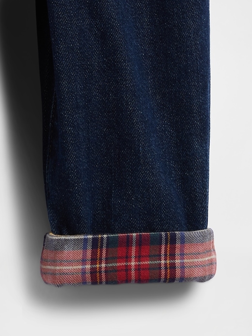 completo in flanella e denim per neonati