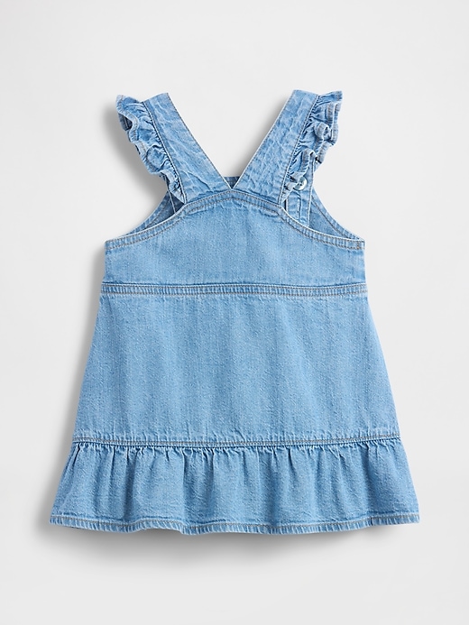 completo vestito in denim e ciliegia per neonati