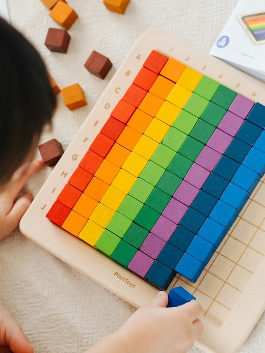 set di abilità matematiche con 100 cubi di conteggio