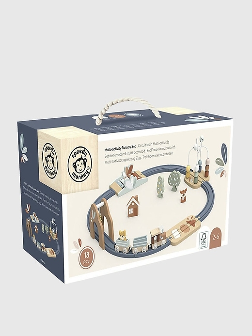 set ferroviario multi-attività giocattolo per bambini