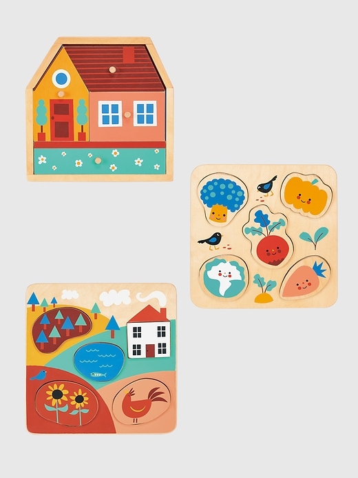 pacchetto di giocattoli per bambini con riconoscimento delle forme del puzzle