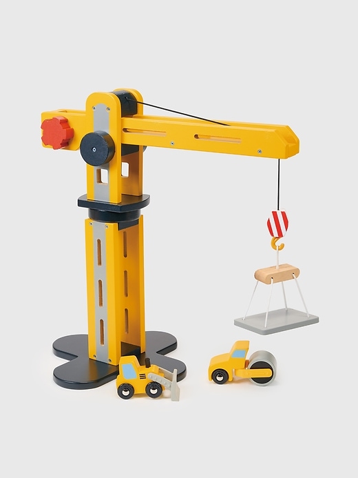 giocattolo per bambini little builder yellow crane