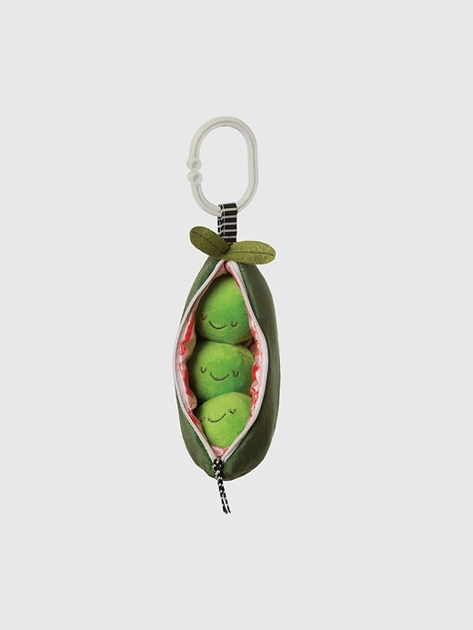 peas in a pod - sonaglio e giocattolo da viaggio con cigolio per bambini