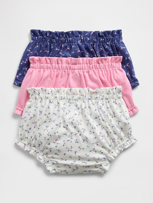 pantaloncini con volant in cotone biologico baby first favorites confezione da 3