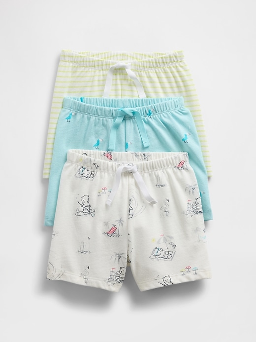 pantaloncini con volant in cotone biologico baby first favorites confezione da 3