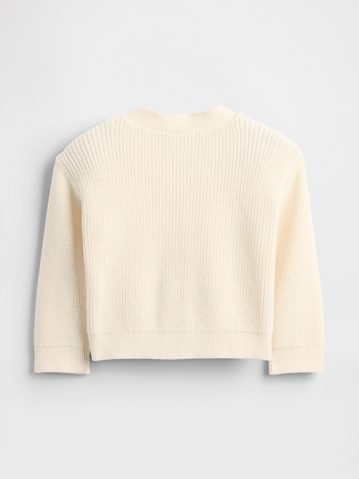 cardigan con tasca a forma di orsetto