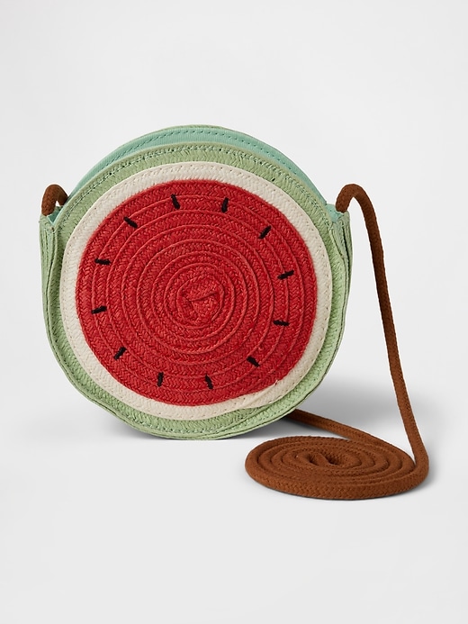 borsa di paglia a forma di anguria per bambini