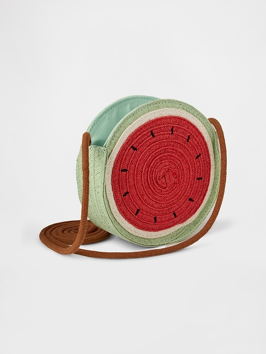 borsa di paglia a forma di anguria per bambini