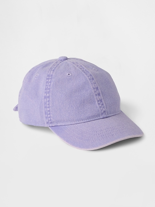 cappello da baseball con fiocco in denim tinto a mano per bambini