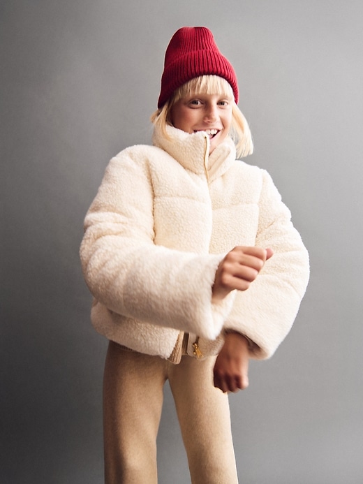 giacca imbottita sherpa per bambini