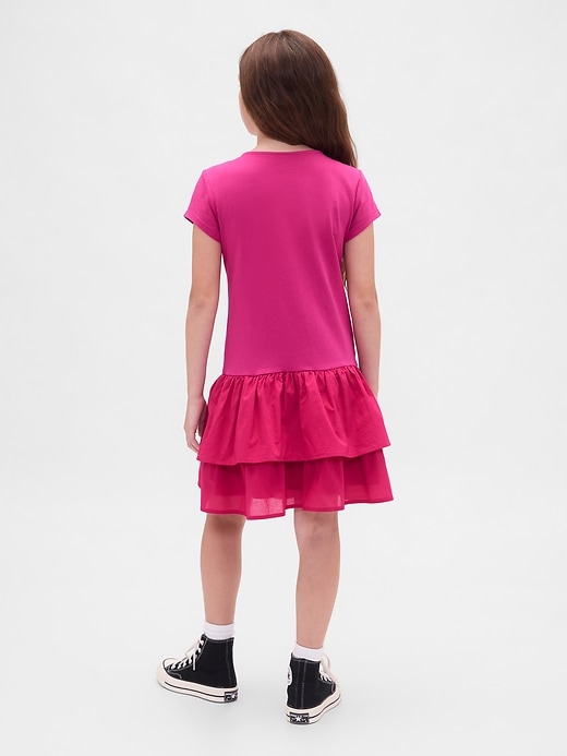 abito con volant a vita bassa per bambini