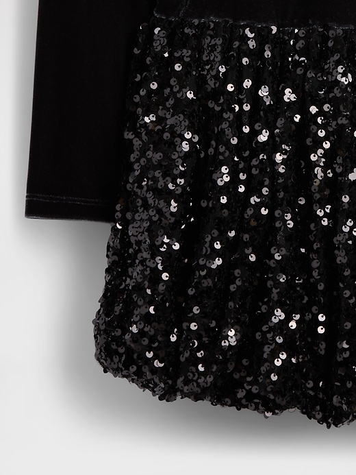 abito a bolle con paillettes in tecnica mista per bambini