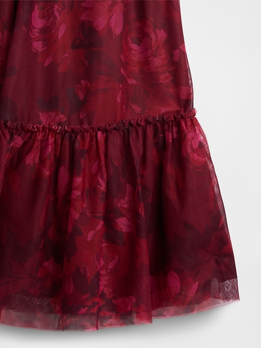 abito midi in tulle con maniche a cappuccio per bambini