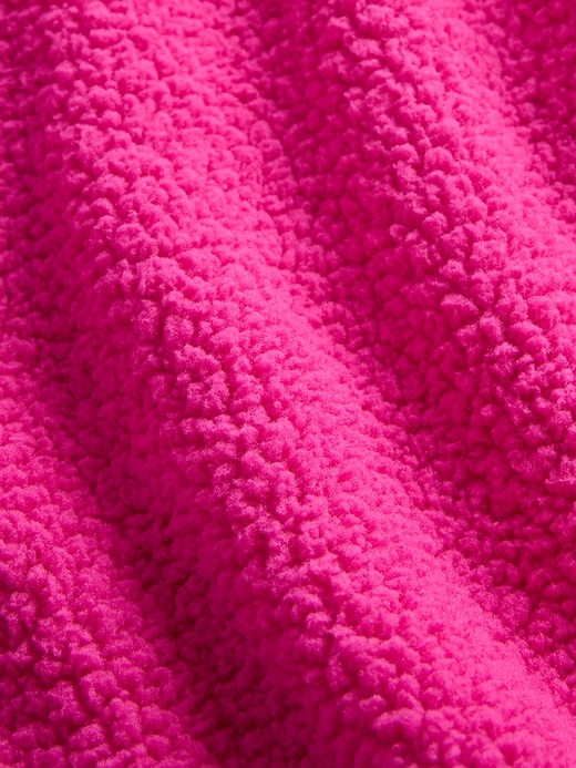 felpa con cappuccio e zip rilassata sherpa per bambini