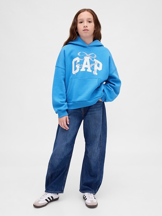 felpa con cappuccio oversize vintagesoft per bambini