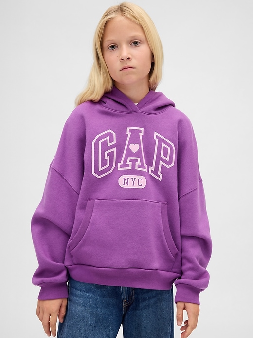 felpa con cappuccio oversize vintagesoft per bambini