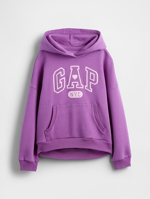 felpa con cappuccio oversize vintagesoft per bambini
