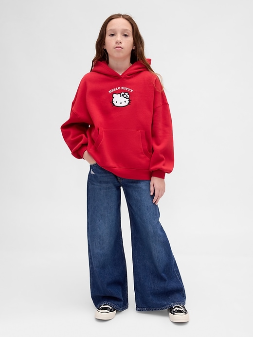 felpa con cappuccio hello kitty oversize vintage e morbida per bambini
