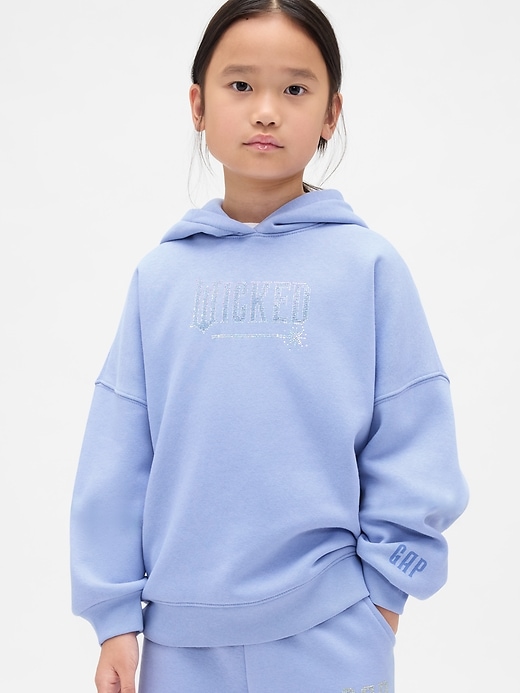 felpa con cappuccio oversize wicked vintagesoft per bambini