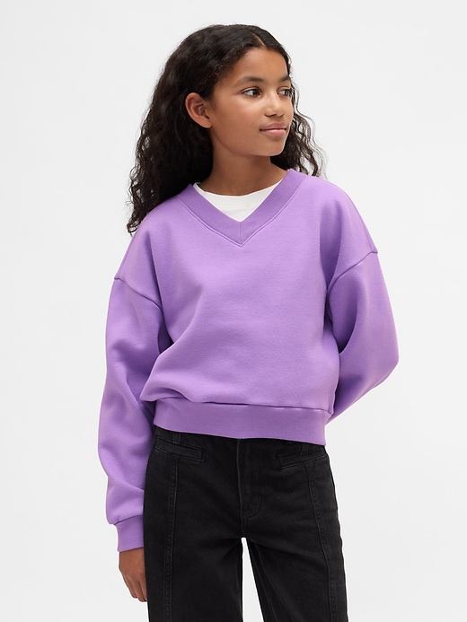 felpa con scollo a v rilassata vintagesoft per bambini