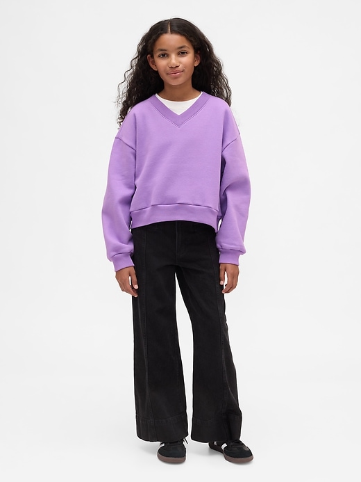 felpa con scollo a v rilassata vintagesoft per bambini