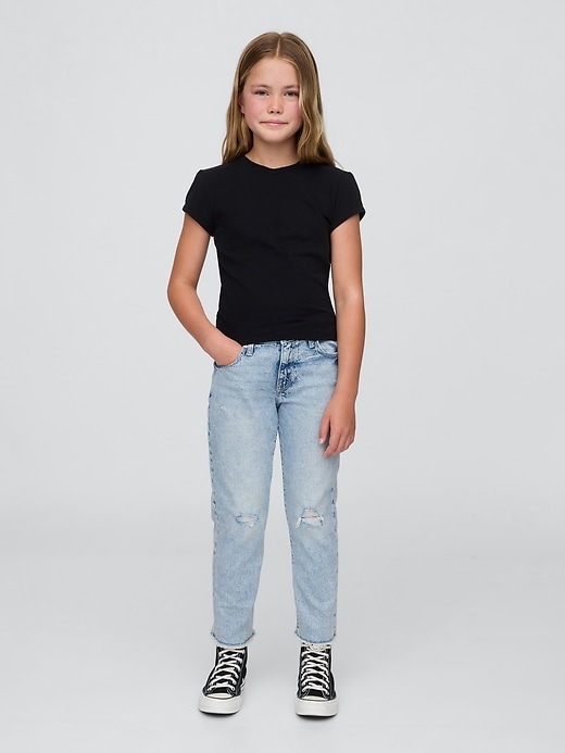 jeans girlfriend a vita media per bambini