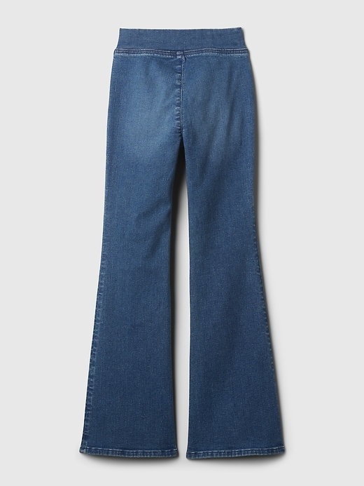 jeans a zampa incrociati a vita alta per bambini