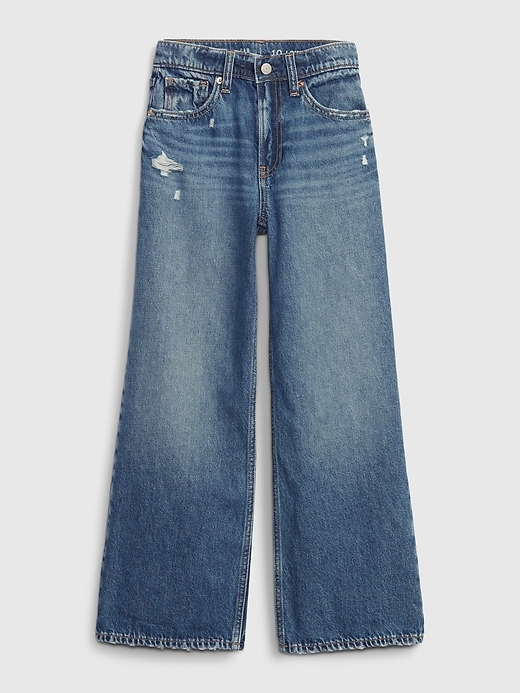 jeans a gamba larga stride a vita bassa per bambini