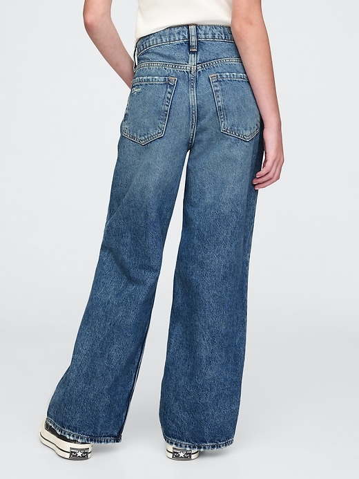 jeans a gamba larga stride a vita bassa per bambini