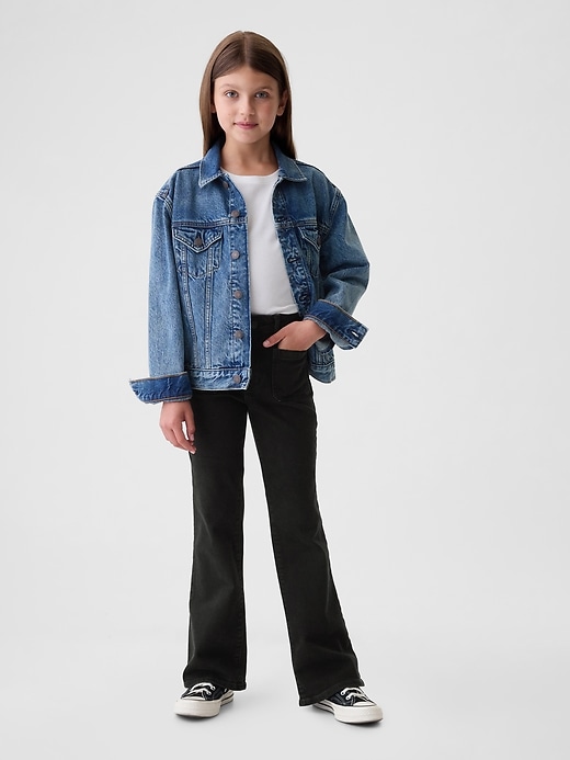 jeans a zampa anni 70 a vita alta per bambini