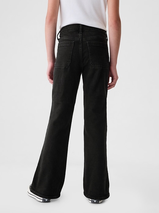 jeans a zampa anni 70 a vita alta per bambini