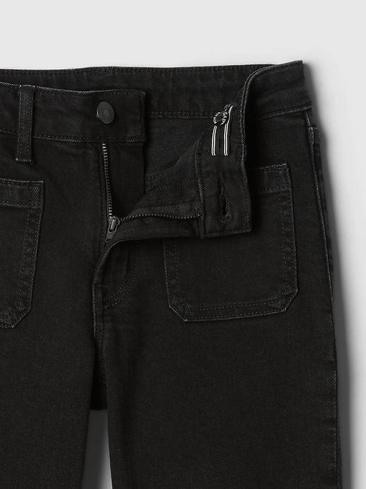 jeans a zampa anni 70 a vita alta per bambini