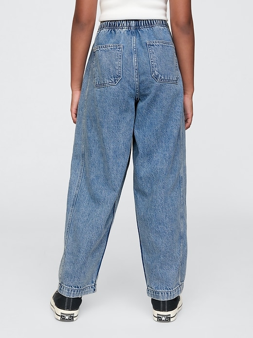 jeans a ferro di cavallo ultra morbidi e a vita alta per bambini
