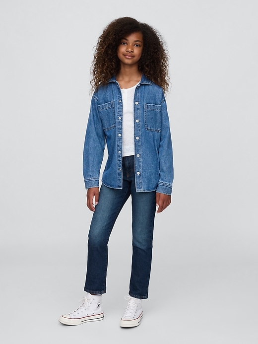 jeans girlfriend a vita media per bambini
