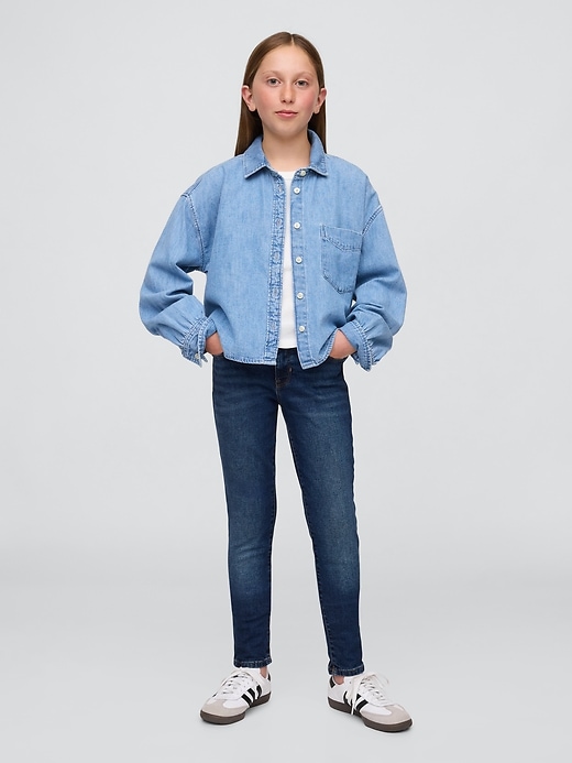 jeans super skinny a vita media per bambini adatti a tutti i giorni