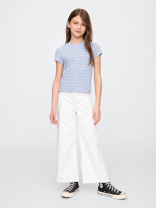 jeans a gamba larga e vita alta stride per bambini