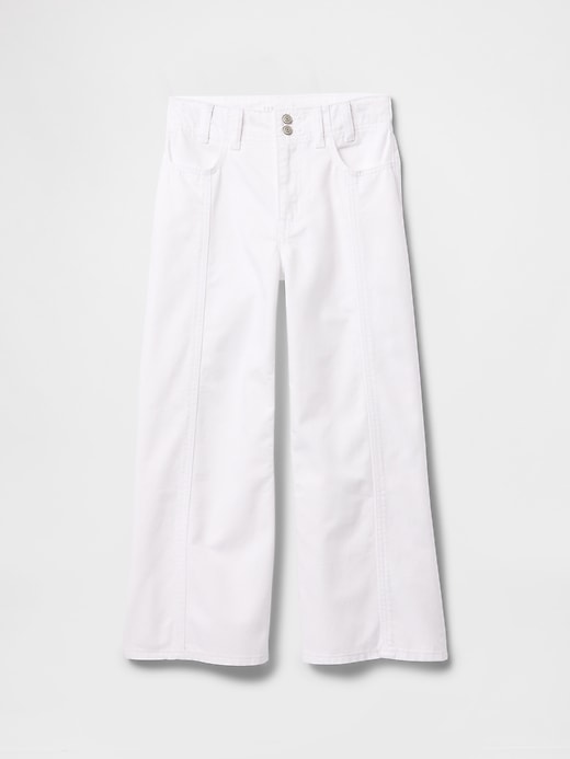 jeans a gamba larga e vita alta stride per bambini