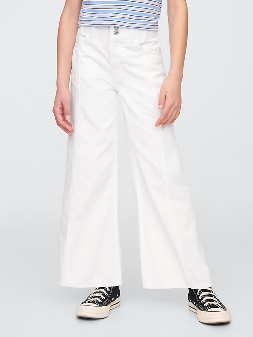 jeans a gamba larga e vita alta stride per bambini