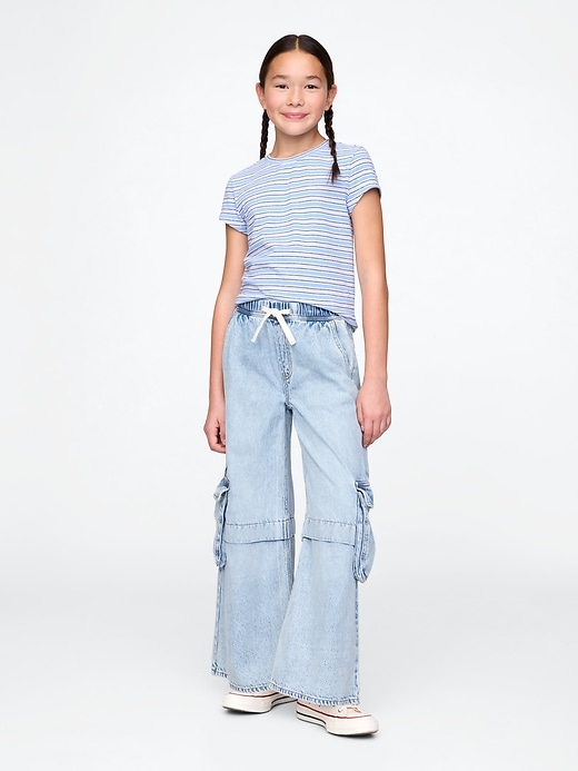 jeans cargo larghi ultra morbidi per bambini
