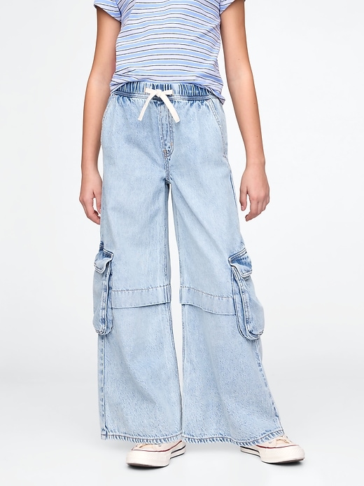 jeans cargo larghi ultra morbidi per bambini