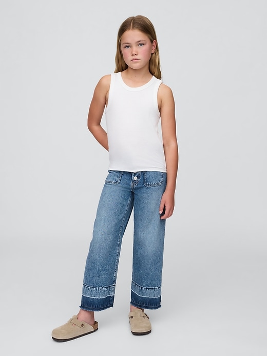 jeans a gamba larga e vita alta stride per bambini