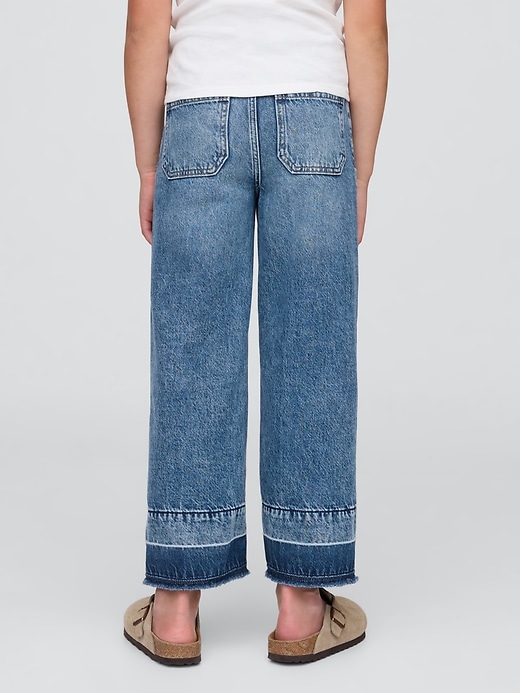 jeans a gamba larga e vita alta stride per bambini